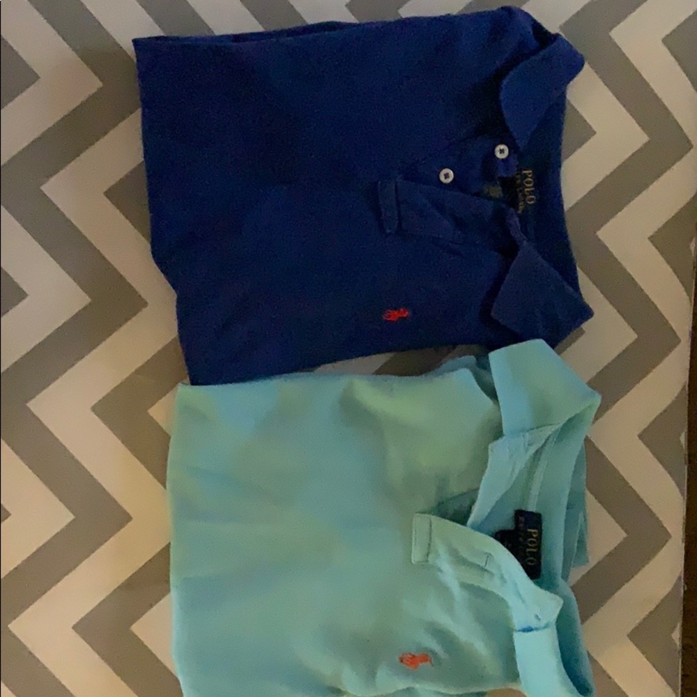 Two Ralph Lauren short sleeve polos. Med 10/12